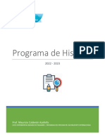 Programa de Historia 2022 - 2023