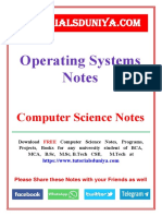 Operating System Notes 3 - TutorialsDuniya PDF