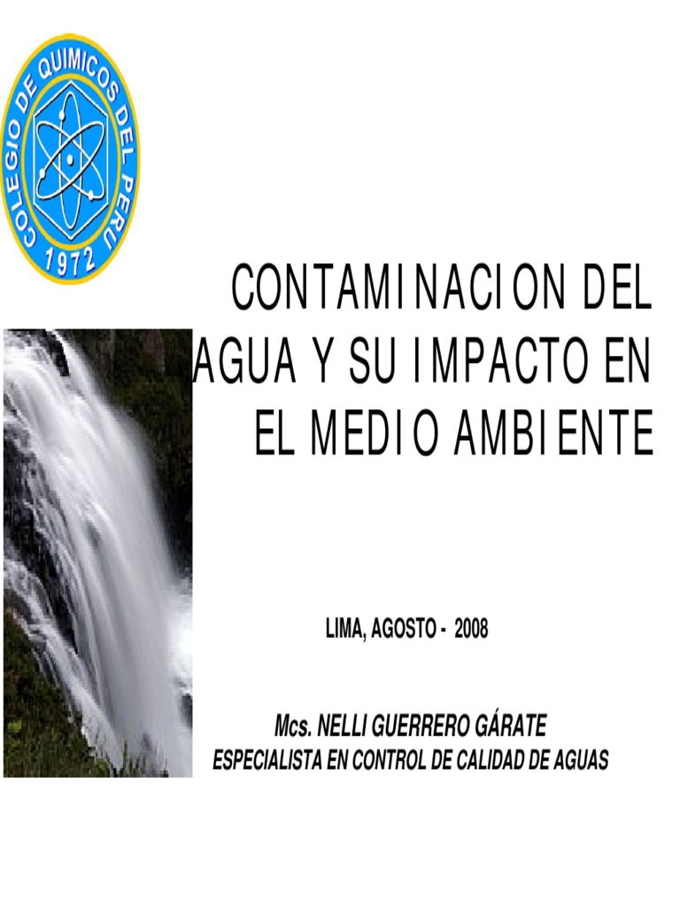 Contaminacion Del Agua y Su Impacto en El Medio Ambiente I | PDF | Agua ...