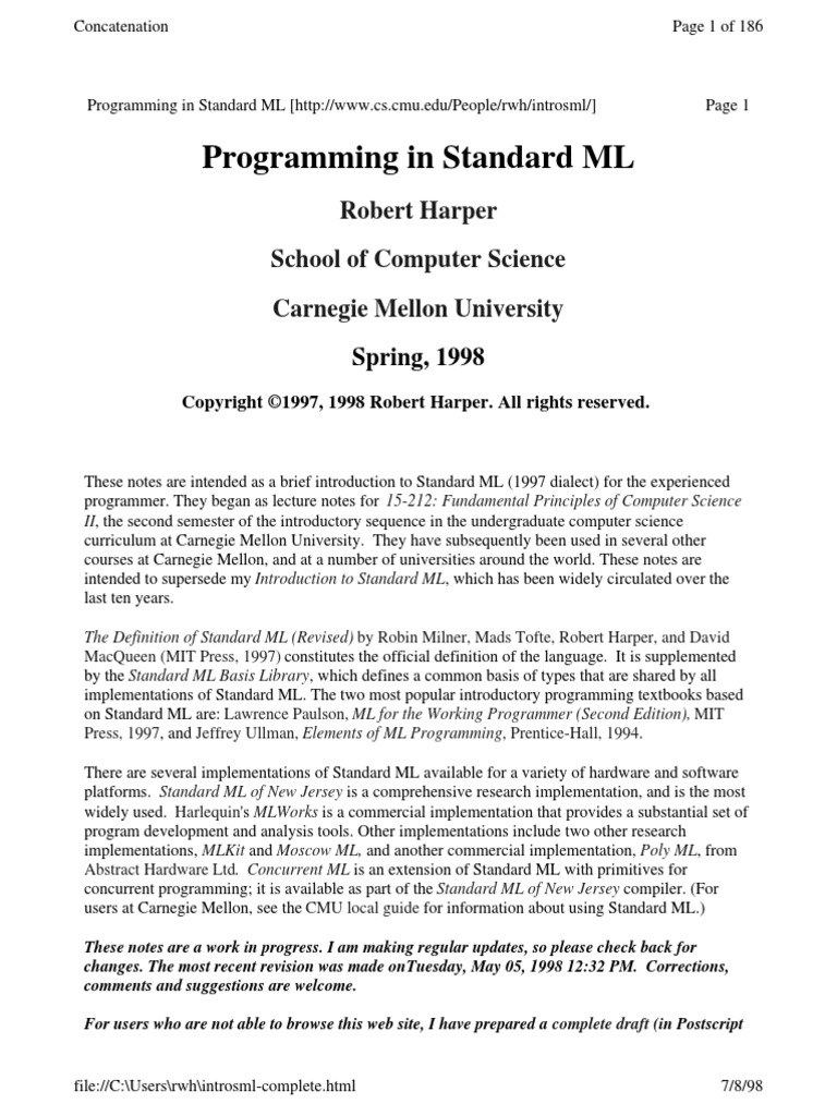 Intro To SML - 1 | PDF | Regular Expression | Scope (Computer Science)