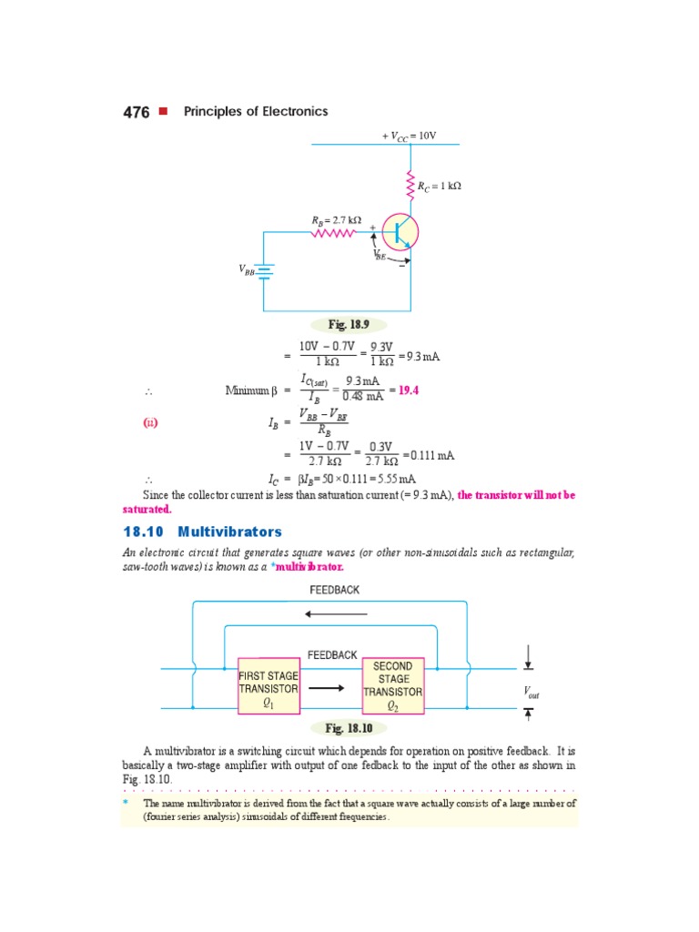 Multivibrator PDF Electronic Engineering Electrical Components