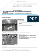 Replacing Microfilter For Interior Ventilation