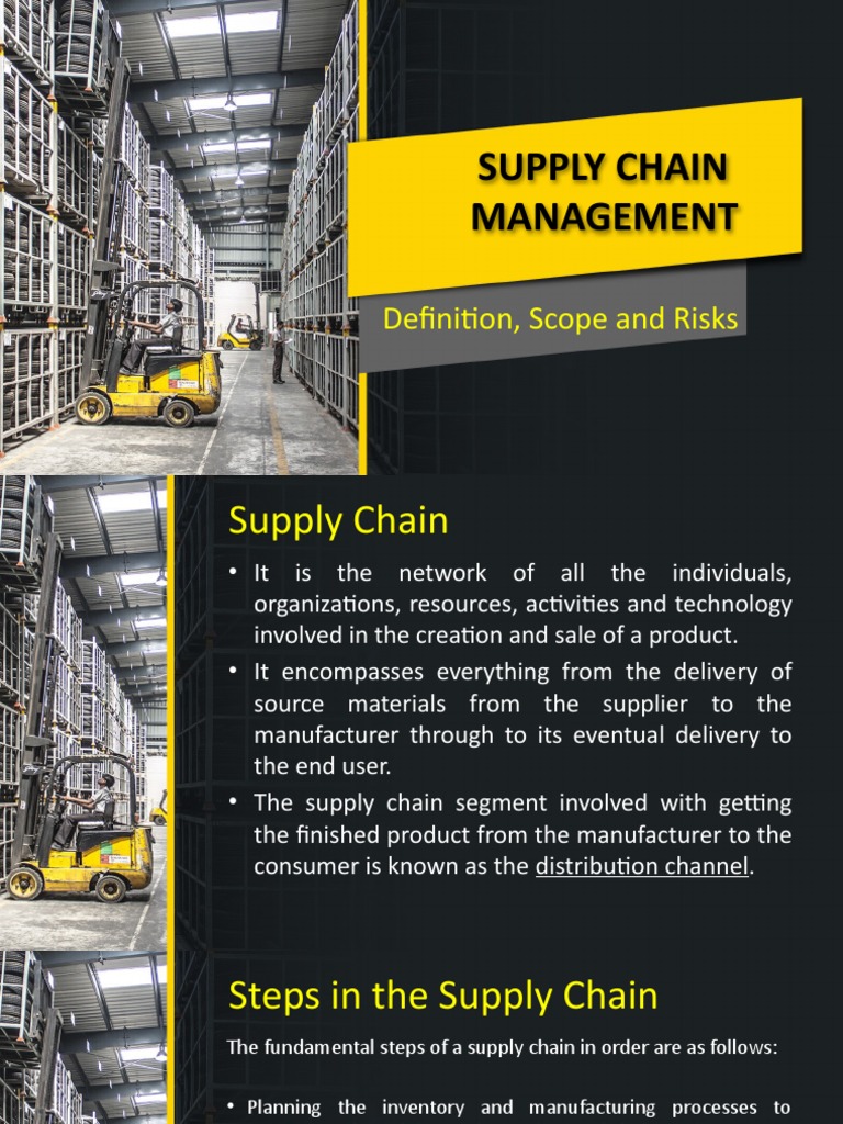 Supply Chain Management Definition Scope and Risks Dem Ramos