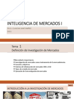 Inteligencia de Mercados I: Ph.D. Claudia Santivañez 2021