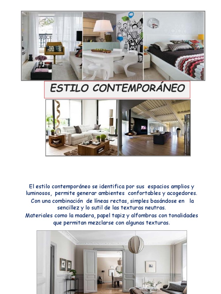 Estilos Contemporáneo y High-Tech | PDF | Mueble | Diseño