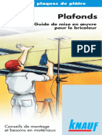 Knauf Plaques de Plâtre. Plafonds. Guide de Mise en Œuvre Pour Le Bricoleur. Conseils de Montage Et Besoins en Matériaux