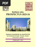 ISI-Prospectus-2023 (Indian Statistical Institute)