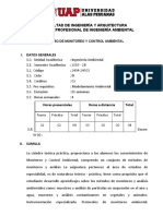 Silabo de Monitoreo y Control Ambiental