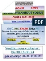 °°cours Mecanique Solide Fsa-Agadir SMP3 21-22 PDF