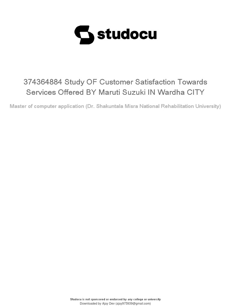 literature review of customer satisfaction in maruti suzuki
