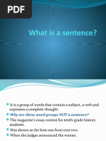 Types of Sentences 