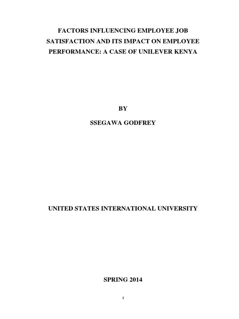 Factors Influencing Employee Job Satisfaction and Its Impact On