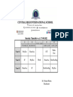 Saturday Timetable Sept 2022-23