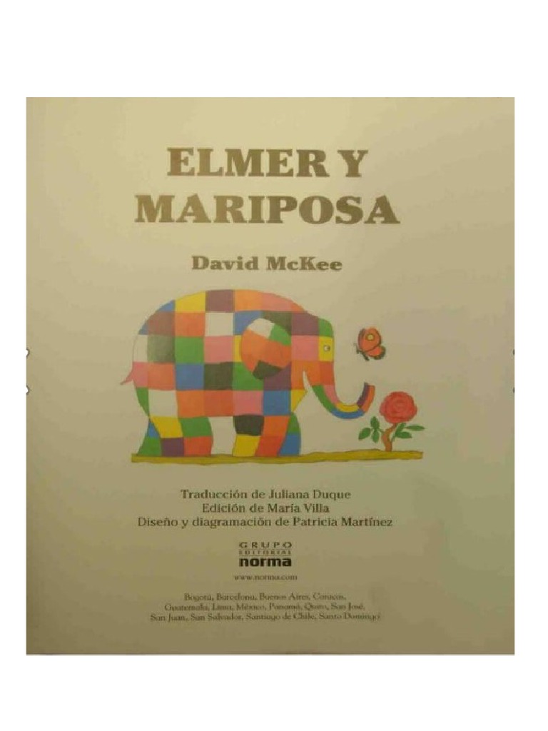 Elmer y Mariposa PDF