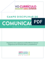 Nuevo Curriculo Comunicacion Bachillerato General