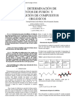 Informe 1 - Determinación de Puntos de Fusión y Ebullición de Compuestos Orgánicos.