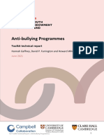 YEF Toolkit Technical Report | Anti-bullying Programmes Effectiveness
