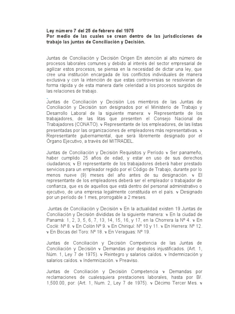 Jurisdicción Laboral en Panamá | PDF | Judicaturas | Justicia
