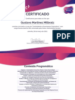 Certificado: Gustavo Martinez Milbratz
