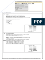 JEE 2023 exam questions and options