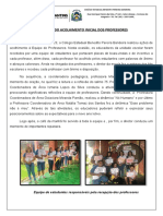 Relatório Do Acolhimento Inicial Dos Professores