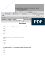 3 - PROVA BIMESTRAL - 4º Ano - Matematica