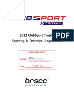 2022 Clubsport Trophy Sporting & Technical Regulations