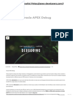 Oracle APEX Debug - Oracle APEX en Español