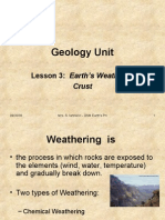 Geology Unit: Lesson 3: Earth's Weathered