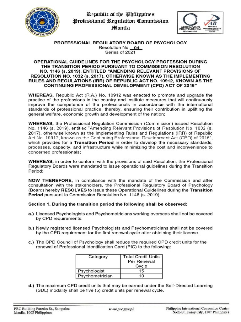PRB Resolution 4 | PDF