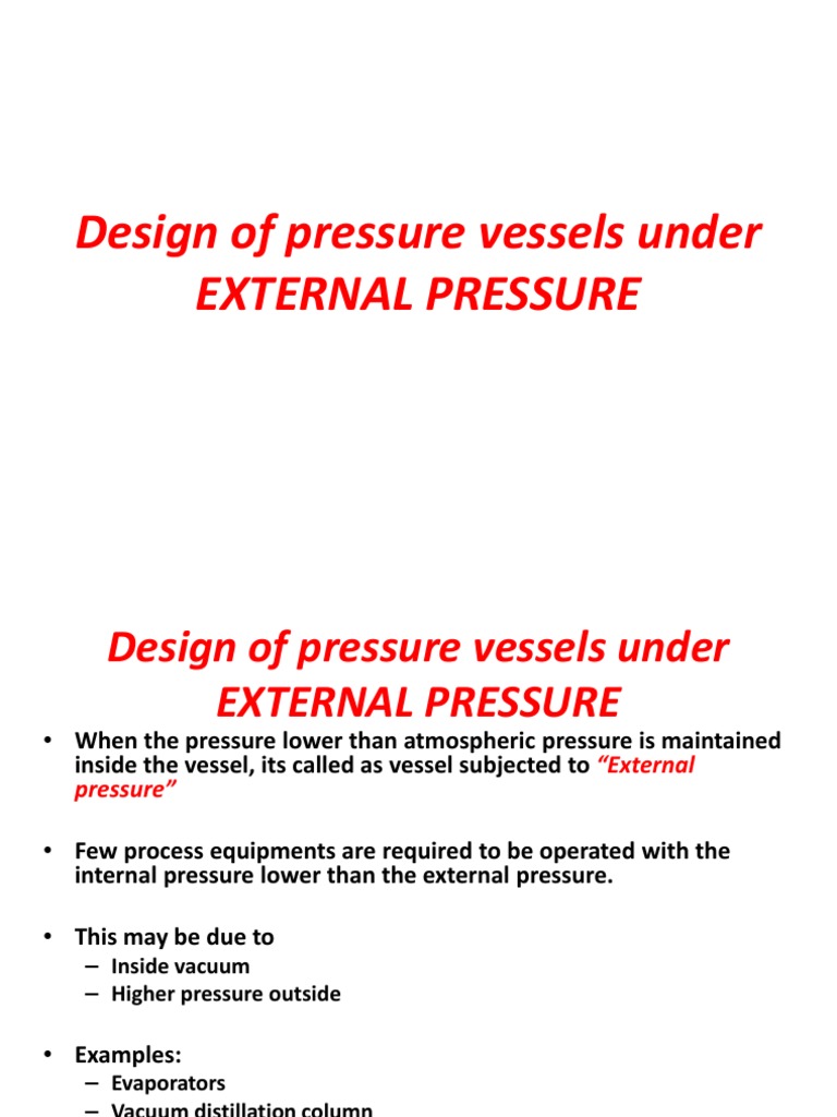 External Pressure Vessel Design Guide | PDF | Pressure | Vacuum