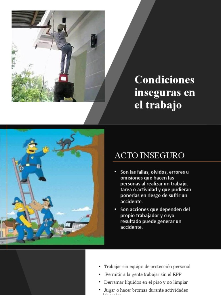 Condiciones Inseguras Del Trabajo | PDF