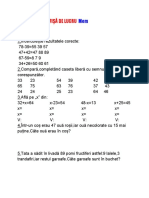 Fișă de Lucru Matematica