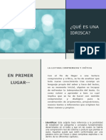 Qué es una idrisca? La lectura comprensiva y crítica