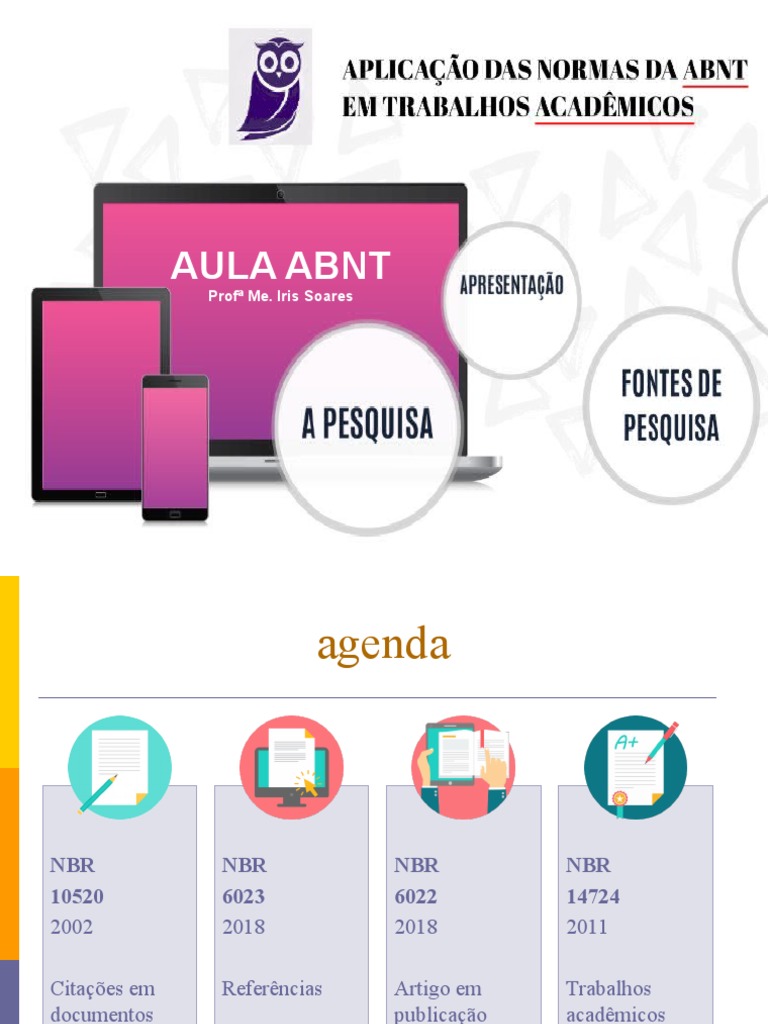AULA ABNT completa [Salvo automaticamente].ppt | PDF | Citação | Publicação