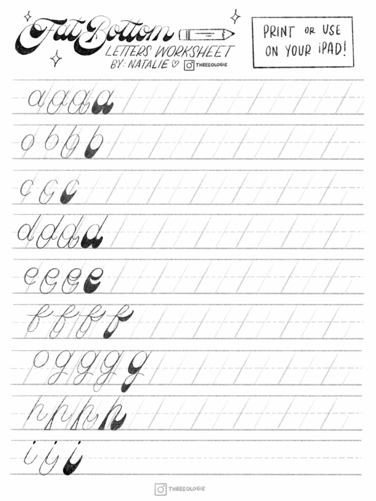 Fat Bottom Lettering Workbook PDF | PDF
