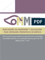 Indicadores de Monitoreo y Evaluación para Entidades Federativas PDF