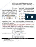 Referencias relativas y absolutas en Excel