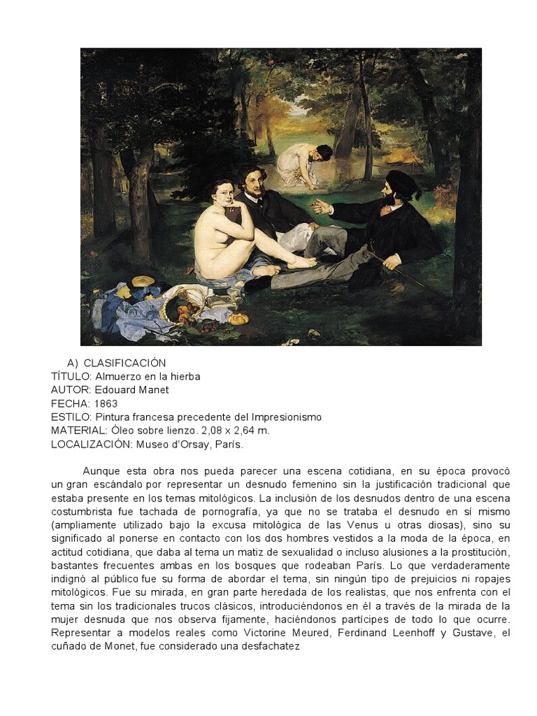 Almuerzo Campestre Descargar gratis PDF Pinturas Édouard