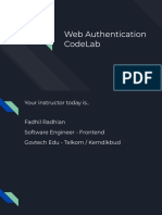 Web Authentication CodeLab