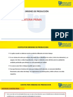 COSTOS POR ORDENES DE PROD. - Materia Prima 2022-1