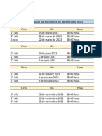 Calendarización de Reuniones de Apoderados 2023