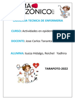 Carrerra Tecnica de Enfermeria:: Actividades en Epidemiologia