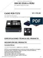 Casio PCR-T273 - Importacion de Eeuu A Peru