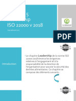 Chapitre 5 Leadership Iso 22000 v 2018