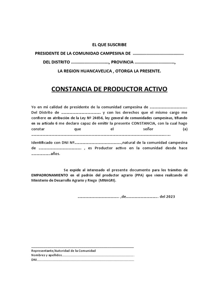 1 - Constancia Expedida Por La Autoridad | PDF