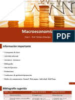 Macroeconomía: Clase 1 - Prof. Verónica Manrique