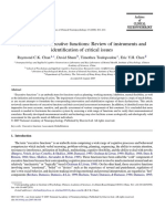 Assessment of Executive Functions Review of Instruments and