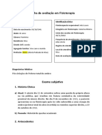 Ficha de Avaliação em Fisioterapia JGM