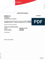 Certificado: Bogota, D.C., Bogota, D.C., 26/02/2023